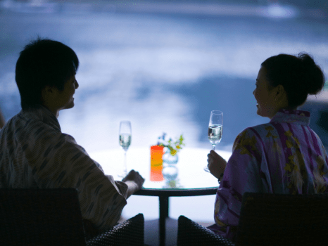 能登九十九湾　百楽荘 ■カップルプラン■　貸切露天♪＆個室食事♪＆色浴衣♪～彼と私の“ふたりだけ♪”の特別なひとときを～