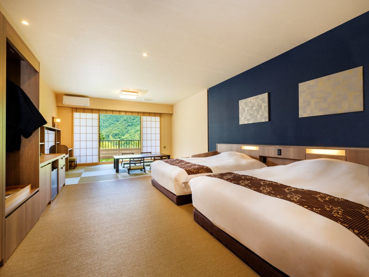 箱根小涌谷温泉 水の音 【和洋室】水月の庄46平米/9.5畳+29平米◆シャワーブース+トイレ付き