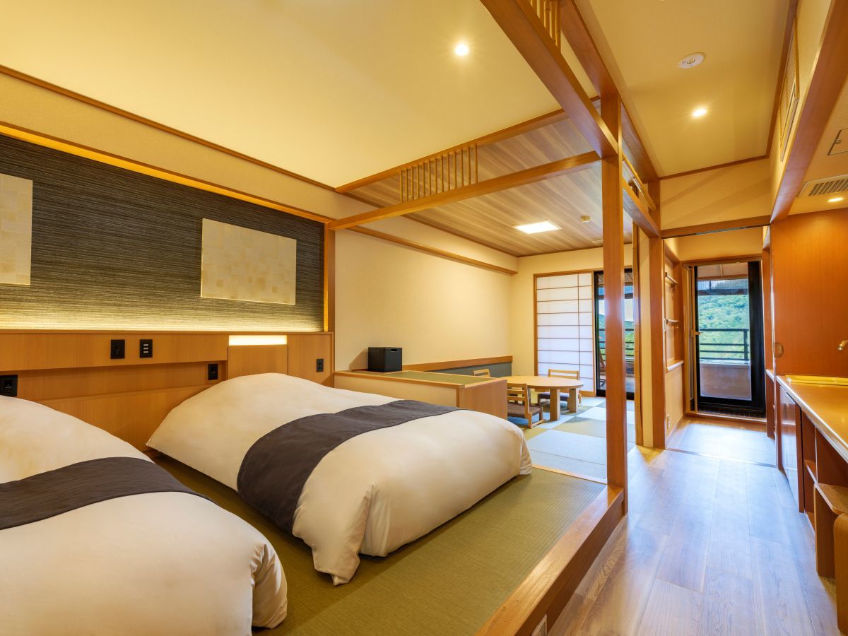 箱根小涌谷温泉 水の音 【露天風呂付】和洋室◆水花の庄35平米/6畳+24平米