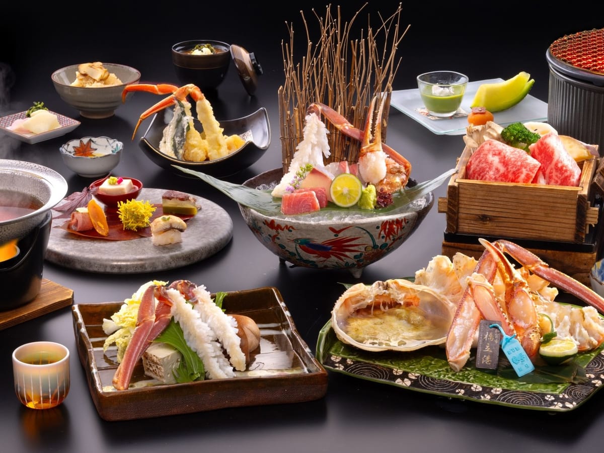 吉祥やまなか 早期60【行きたい 食べたい 日本海！】【加能蟹会席】タグ付き活蟹「加能蟹」１杯を堪能～蟹刺し・焼蟹・蟹しゃぶ・蟹天婦羅