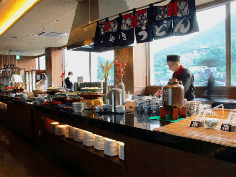 琴平グランドホテル 桜の抄 <DP>【基本会席:展望レストラン】大迫力!オープンキッチンの「鉄板焼き」+「選べる讃岐うどん」も♪