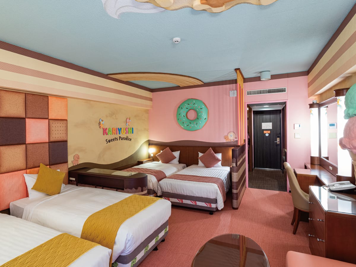 沖縄かりゆしビーチリゾートオーシャンスパ 【コンセプトルーム】ファミリーはもちろん女子旅にも！天使のスイーツパラダイスルームプラン／朝食付き