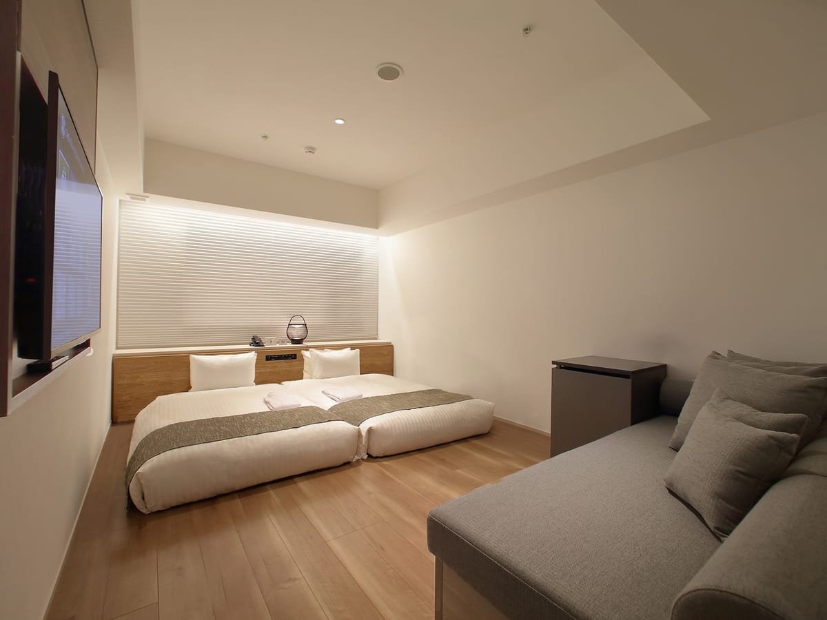 オリエンタルホテル京都 六条 スーペリア ハリウッドツイン和室（21㎡/110cm幅ベッドx2台）