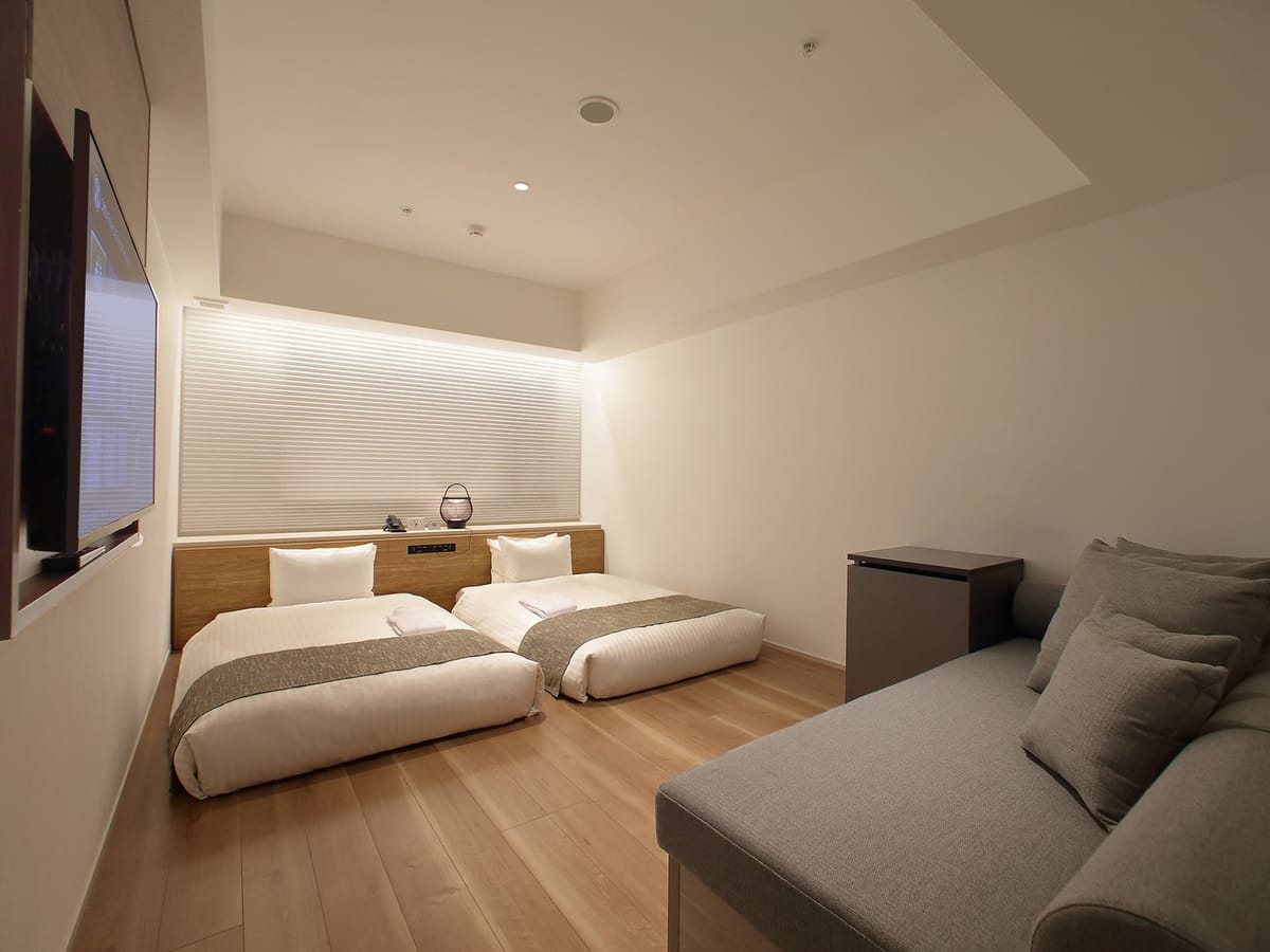 オリエンタルホテル京都 六条 スーペリアツイン和室（21㎡/110cm幅ベッドx2台）