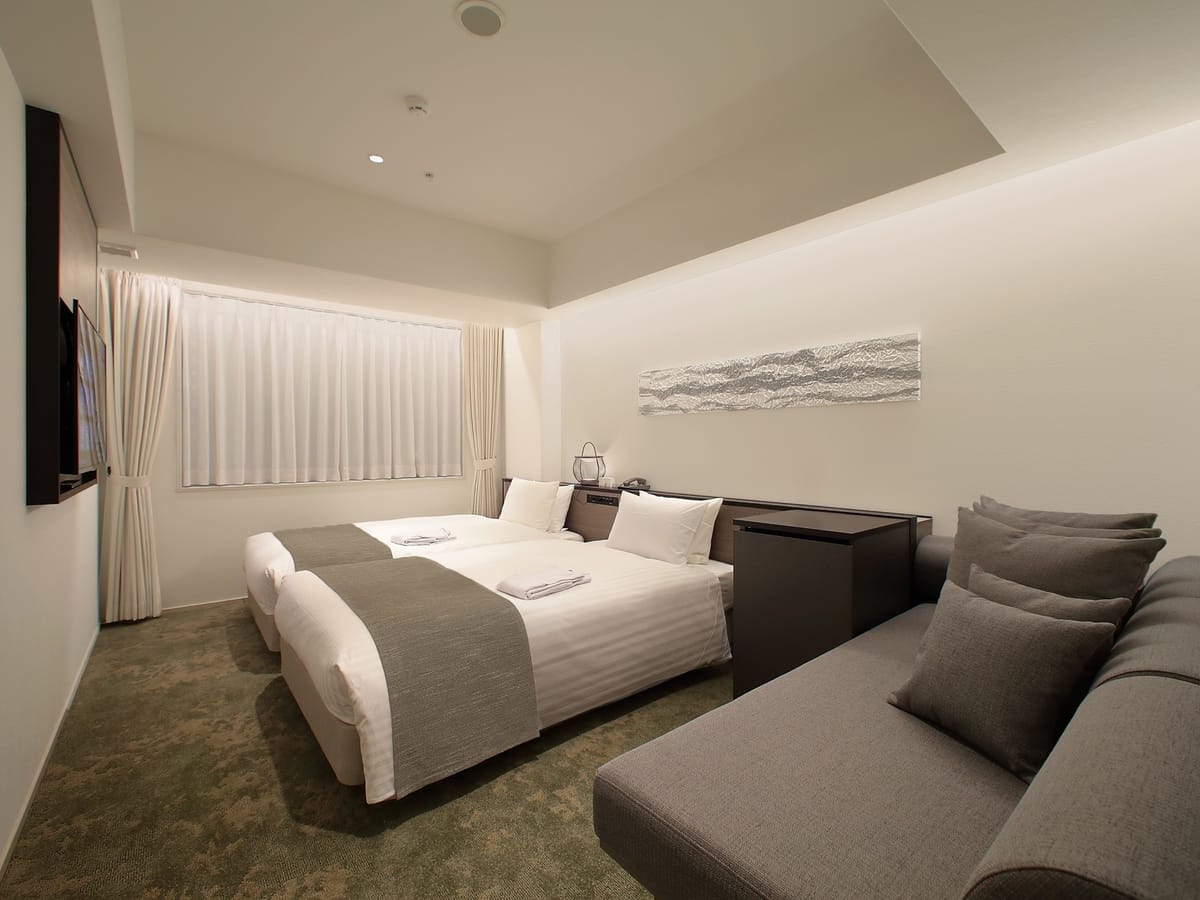 オリエンタルホテル京都 六条 スーペリアツイン洋室（21㎡/110cm幅ベッドx2台）