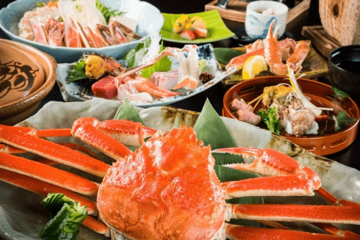伝統旅館のぬくもり 灰屋 ★王道カニ会席★　焼・茹・鍋・刺で蟹を味わうフルコース