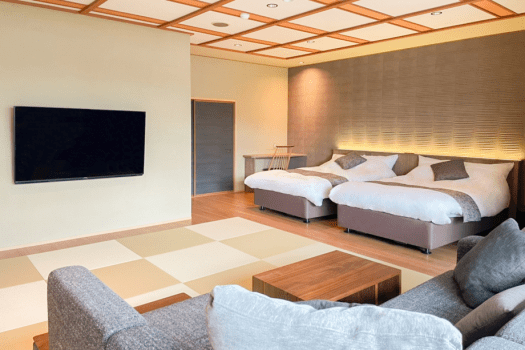 伝統旅館のぬくもり 灰屋 【限定2室の洋室 1室2名様利用のみ】洋室ガーデンスイート観月亭　特別な空間で贅沢なひと時を