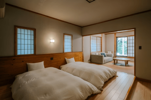 夫婦露天風呂の宿 藤のや 【本館】【川縁客室】露天付き和洋室B【涼】 ※内風呂なし/テラスシャワー室