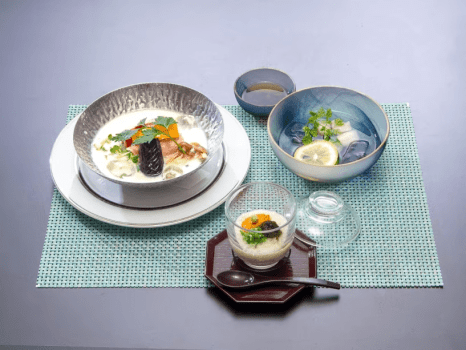 湯陣 千代の湯 【公式サイトダイナミックパッケージ限定×あわび×島根和牛×夕食お食事処】厳選島根グルメ!「山海の饗宴会席」