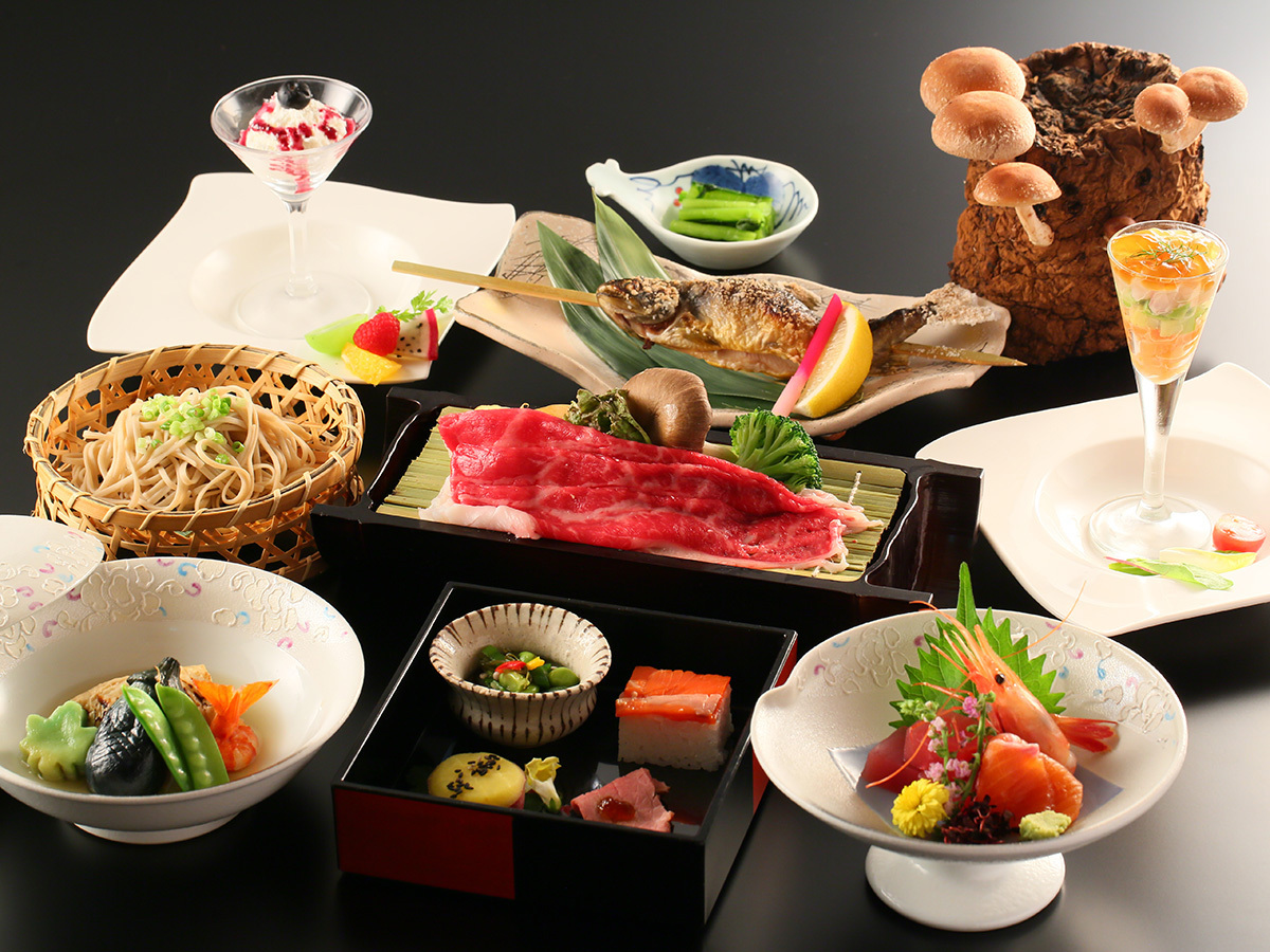 一茶のこみち美湯の宿 【返金不可】5%OFF★信州プレミアム牛すきやき会席のスタンダードプラン【2食付】