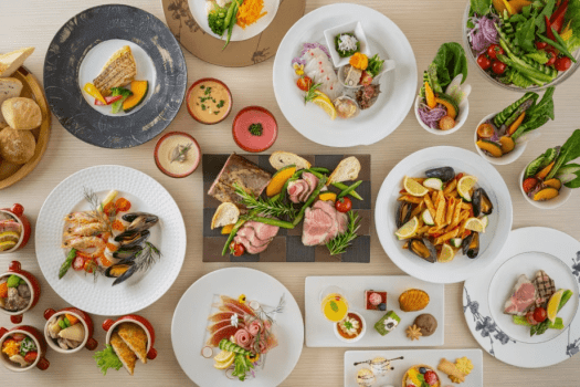 CHAHARU離れ 道後夢蔵 【プレミアムブッフェ】食事は隣の茶玻瑠本館で！伊予牛＆愛媛県産真鯛メイン料理付き♪