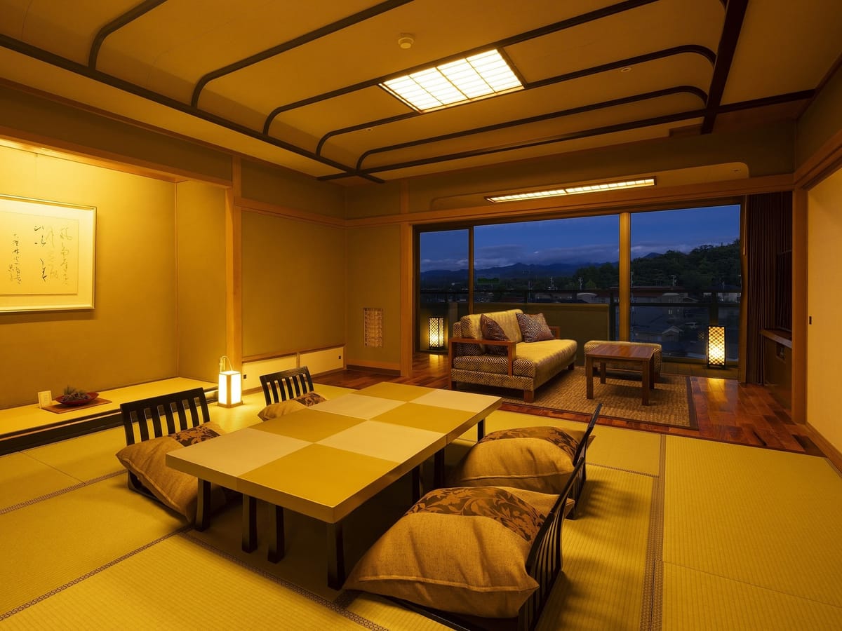 ゆのくに天祥 【天祥の館】「然」プレミアムスイート　サウナ・ジャグジーバス付　◆室内禁煙・テラス喫煙可能