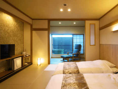 月岡温泉　ホテルひさご荘 半露天風呂付・和ツイン（30平米）