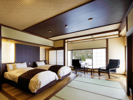 月岡温泉 ホテルひさご荘 シモンズベット客室(45平米)