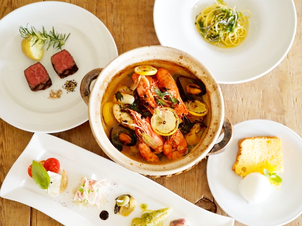 五島列島リゾートホテルマルゲリータ 【基本プラン】五島の旬魚と五島牛で織りなす「島のイタリアンコース」