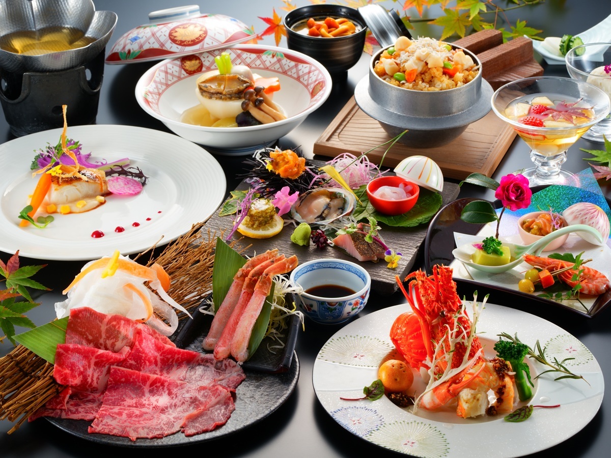 ホテル南風楼 「おススメ！」【飲み放題付】長崎県産牛と絶品ズワイ蟹しゃぶ！煮鮑やロブスターも楽しめる冬の特別会席！