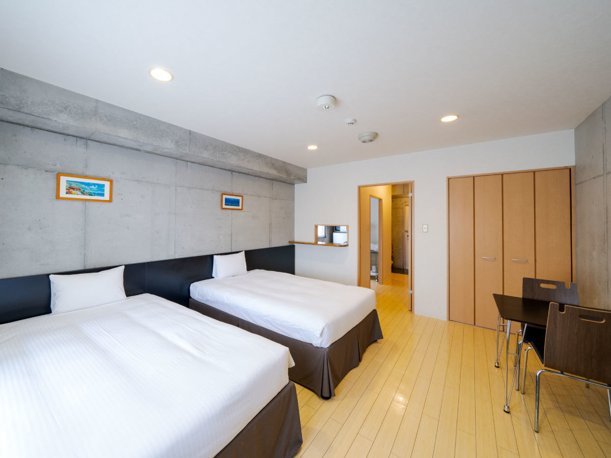 那覇ウエスト・イン   本館／禁煙　レジデンスツイン（キッチン・洗濯機・電子レンジ常設）　