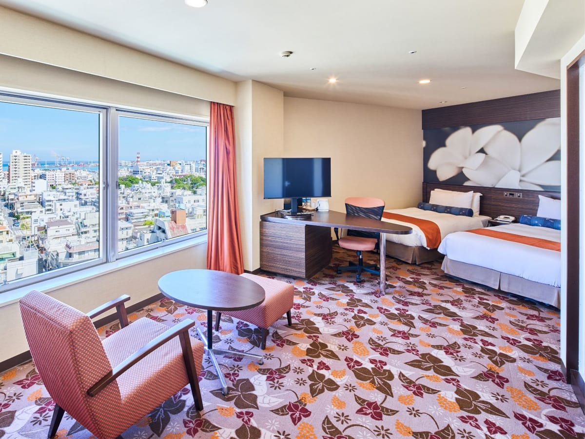 沖縄ナハナ・ホテル＆スパ 最上階・ナハナデラックスプラスツイン【禁煙】36.1平米