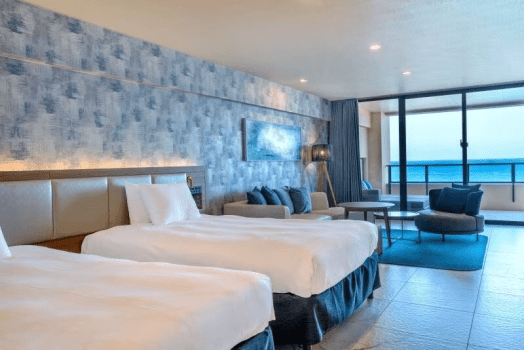 AQUASENSE Hotel ＆ Resort オーシャンテラスデラックスルーム（ツイン）（4-8F）