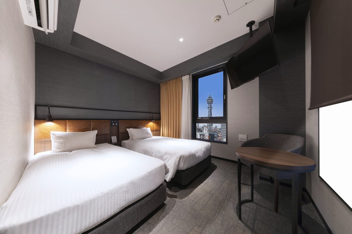 日和ホテル大阪新世界 デラックスツイン【禁煙】＊通天閣ビュー