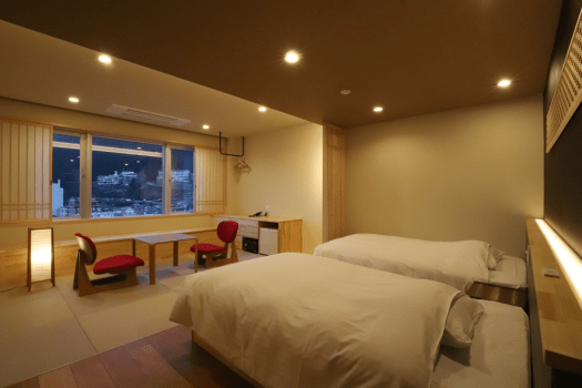 下呂温泉 山形屋 陶川閣・7階(飛騨川沿いの和洋室)