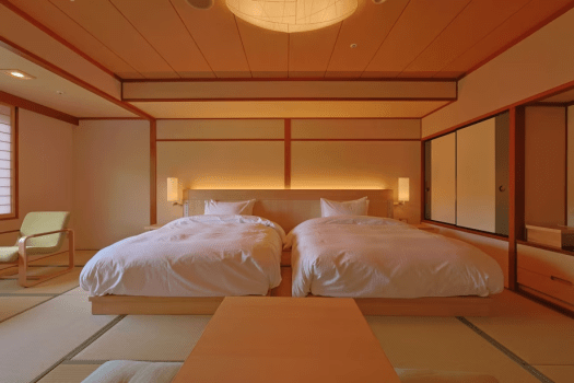 曲水の庭 ホテル玉泉 【2025年4月リニューアル】和室スーペリアツイン【日本庭園側】