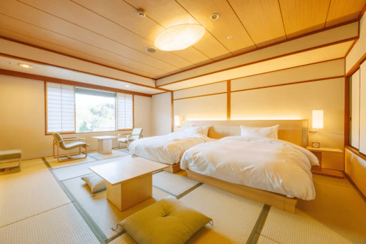 曲水の庭 ホテル玉泉 【2025年4月リニューアル】和室スーペリアツイン【日本庭園側】