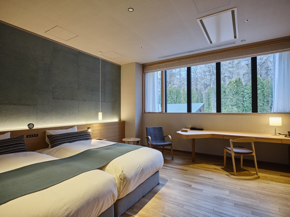 洞爺湖 鶴雅リゾート 洸の謌 【東館】スタンダードツイン＜山側＞（シャワーブースのみ）