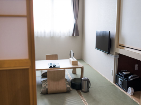 くつろぎの湯苫小牧ホテル杉田 【畳でくつろぎ　ふかふか布団で眠れる和室6畳】シングル　大浴場利用　トイレ洗面台付