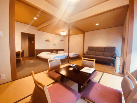 湯野浜温泉　龍の湯 ■和洋室B（ツインベット+お茶の間付き）/禁煙