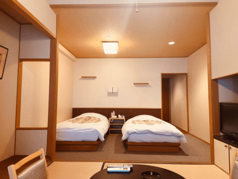 湯野浜温泉　龍の湯 ■和洋室A（ツインベッド＋お茶の間付き）/禁煙