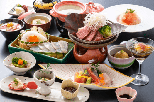 粟津温泉　法師 【法師の基本会席】北陸最古の宿で1300年湧き続ける霊泉を楽しむ・加賀会席・食事処