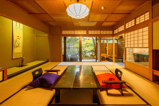 粟津温泉　法師 源泉かけ流し露天風呂付【秋の館・特別室 モダンメゾネット／重陽の間】