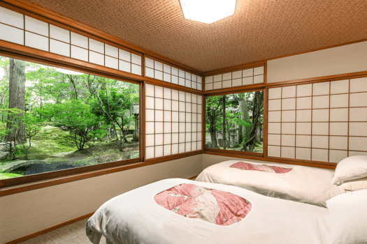 粟津温泉 法師 庭園を愛でる温泉付き特別室【春の館・和洋室/よし野】