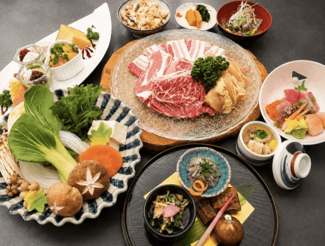 夫婦露天風呂の宿 天テラス ~交通付きパック~ 調理長おまかせ基本会席(1泊2食付)