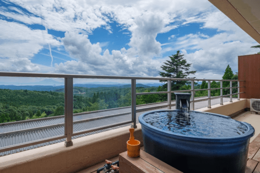 夫婦露天風呂の宿  天テラス 陶器露天付　3階73㎡　和洋コーナースイート（ツイン）【てんびん座】