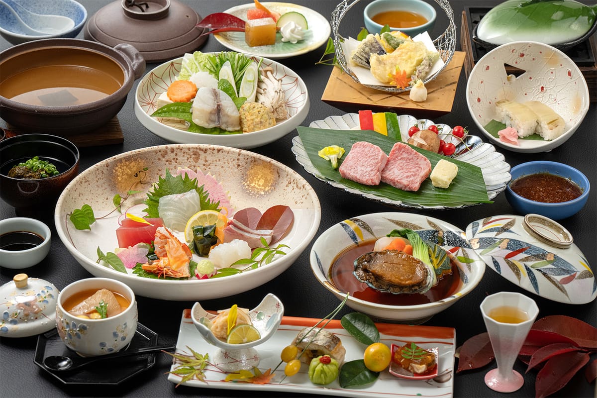 萩本陣 【雪つばき会席】鮑・甘鯛・やまぐち和牛燦を味わう美食会席