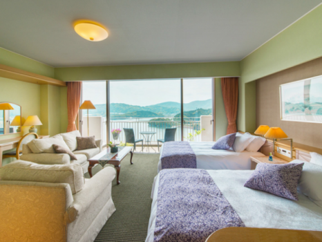 旅荘　海の蝶 [最上階特別フロア / オーシャンビュー]華真珠　和洋室