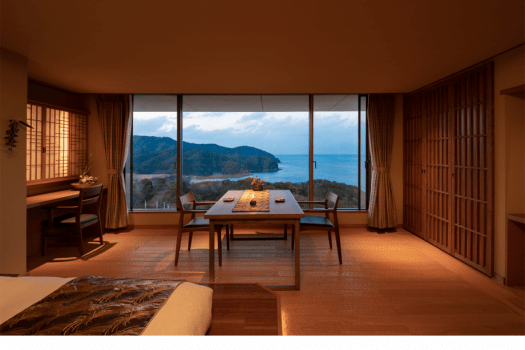 旅荘　海の蝶 [最上階特別フロア / オーシャンビュー]ラグジュアリーツインルーム