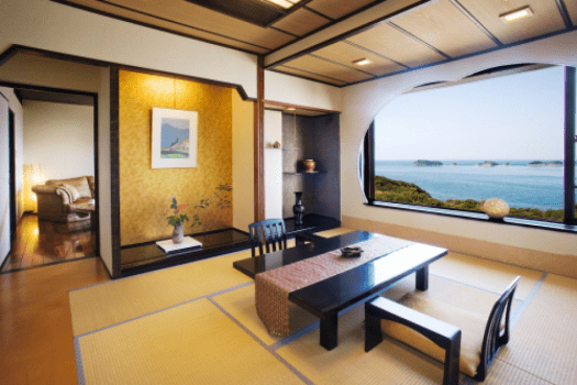 旅荘 海の蝶 飛島館スイートルーム 専用露天風呂付和洋室