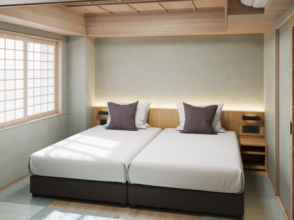 yugen kyoto shijo デラックススイート withソファベッド 44㎡