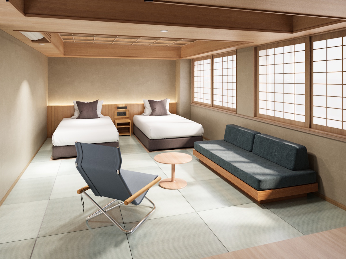 yugen kyoto shijo エグゼクティブツイン withソファベッド 46㎡