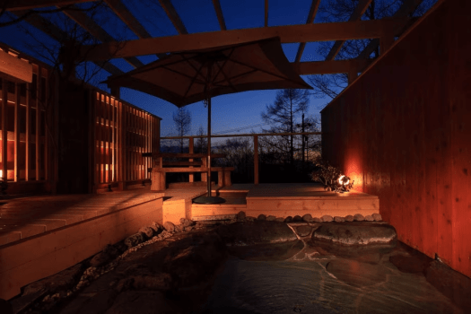 露天風呂のオーベルジュ つつじとかえで ダイナミックパック**★本館 テラス付き和洋室★<心ほどける和モダン> 畳の温もり、ベッドの快適さいいとこ取りの贅沢空間♪蓼科三室源泉の温泉で癒し~