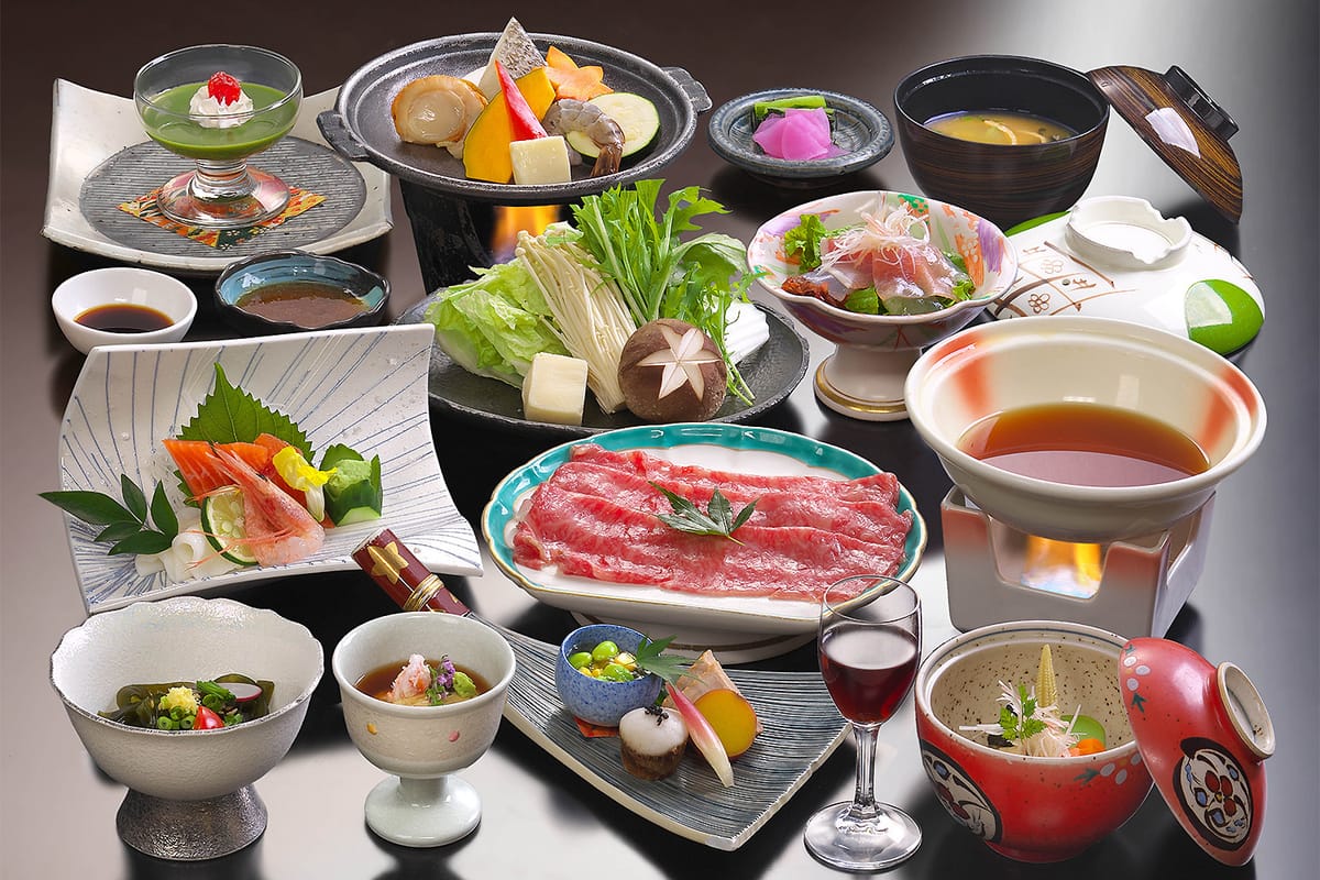  喜びの宿 高松 【一泊二食付】上州和牛お料理チョイス！湯畑源泉を堪能（鋤鍋・しゃぶしゃぶ・陶板焼き）