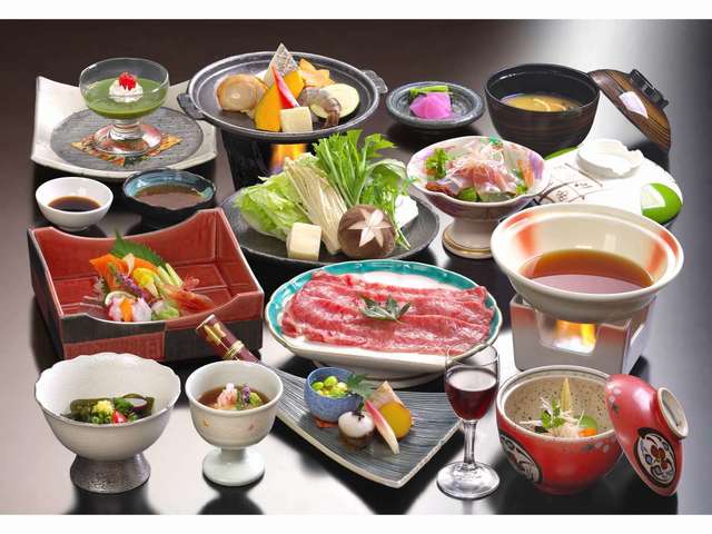  喜びの宿 高松 【早割45】45日前の予約でお得！上州和牛お料理チョイス！（鋤鍋・しゃぶしゃぶ）