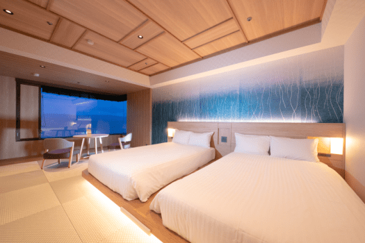 ホテル紅や 《本館湖側》【コンフォートフロア】スタイリッシュ和ツイン『湖煌』