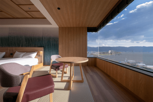 ホテル紅や 《本館湖側》【コンフォートフロア】スタイリッシュ和ツイン『湖煌』