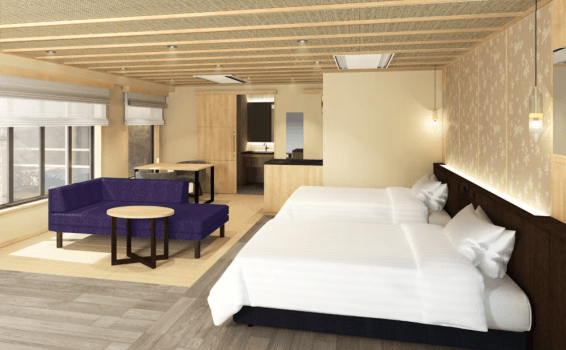 ホテル紅や 2026年1月リニューアル《別館 Biz&Spa KISEKINOYU》露天風呂付和洋室