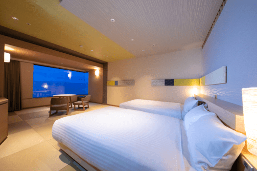 ホテル紅や 《本館湖側》【コンフォートフロア】和モダンツイン『湖彩』