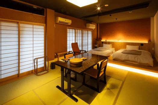 そうだ山温泉 和 本館2階◆檜風呂付和洋室ツインベッド